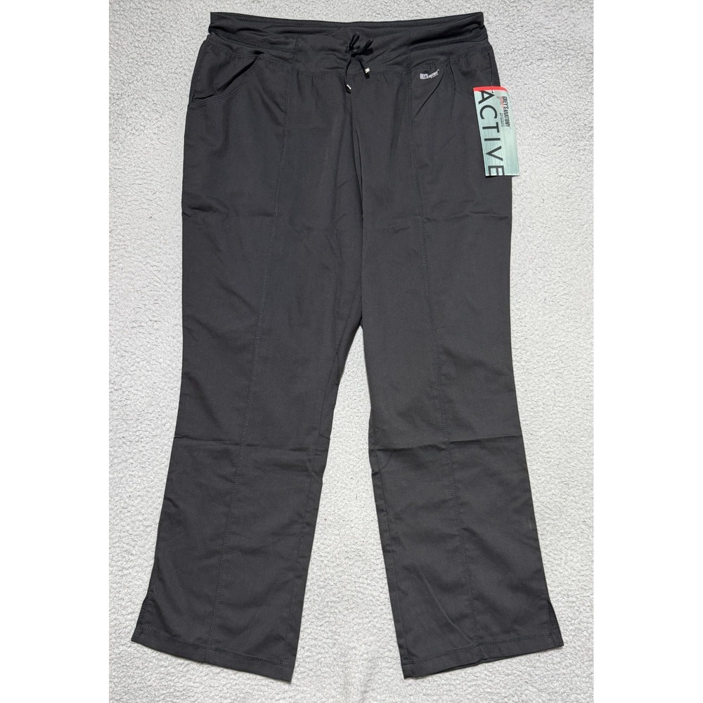 NEW Greys Anatomy By Barco Active Scrubs 4 Pocket Scrub Pants Black Size 2XL - Picture 1 of 8